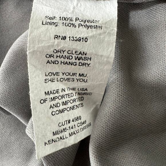 Show Me Your Mumu Kendall Maxi Soft Charcoal Crisp Bridesmaids Dress XS - Picture 8 of 11